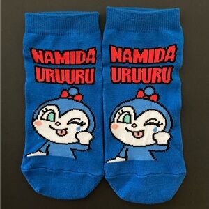 🇯🇵🧦 1 Pair NWOT Anime Anpanman Kokin-chan Namida Uruuru Ladies Girl Cartoon Sock